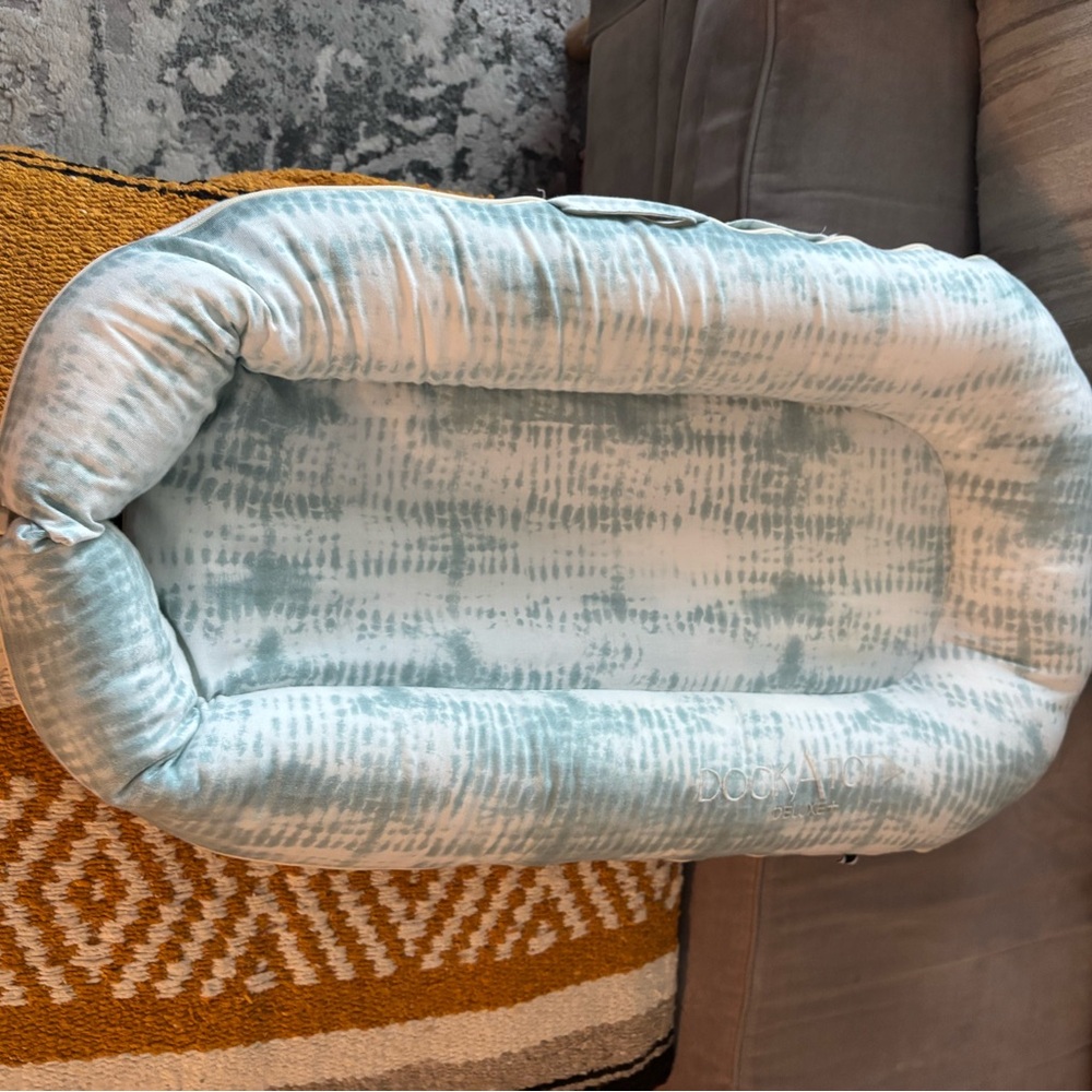 Soft seafoam green b a b y  Lounger by DockATot deluxe